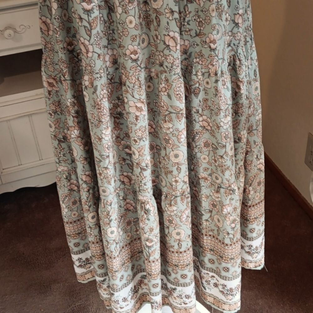 Perch by Blu Pepper Midi Dress. Cottagecore, Coastal, Floral - Picture 4 of 16